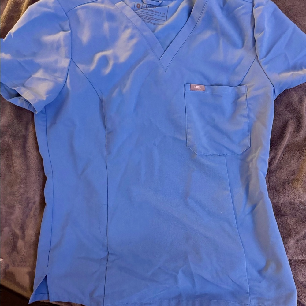 M Figs Ceil Blue Catarina Slim One Pocket Top- Lightly Worn